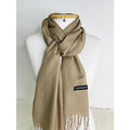 Cachecol Pashmina Unissex Liso 130g com Franjas